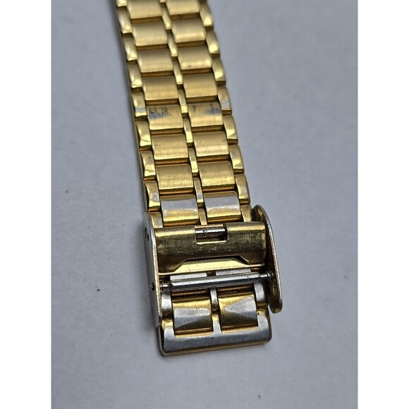 Seiko Quartz V701 6K09 Gold Tone Black Dial Mens Dress Watch New Battery Vintage - Picture 11 of 16